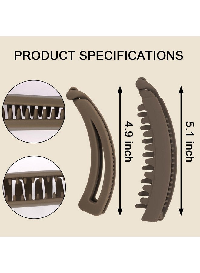 Hapdoo 6PCS Banana Clips Hair, Matte Banana Hair Clips for Thick Hair Thin hair, Medium Strong Hold Ponytail Bun Holder, Hair Jaw Clips Barrettes Styling Accessories for Women Girls - Image 2