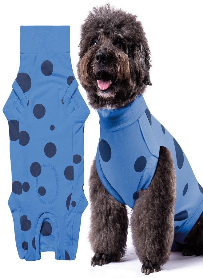 comwish Small Dog Surgery Suit Female Spay,Professional Soft Post-Operative Dog Recovery Suit Male Neuter with Pee Hole,Comfortable Anti-Lick Alternative to Cone,Unisex Pet Surgical Vest for Wound Care(Blue) - Image 1