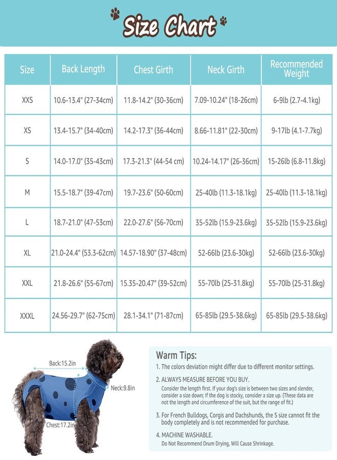 comwish Small Dog Surgery Suit Female Spay,Professional Soft Post-Operative Dog Recovery Suit Male Neuter with Pee Hole,Comfortable Anti-Lick Alternative to Cone,Unisex Pet Surgical Vest for Wound Care(Blue) - Image 3