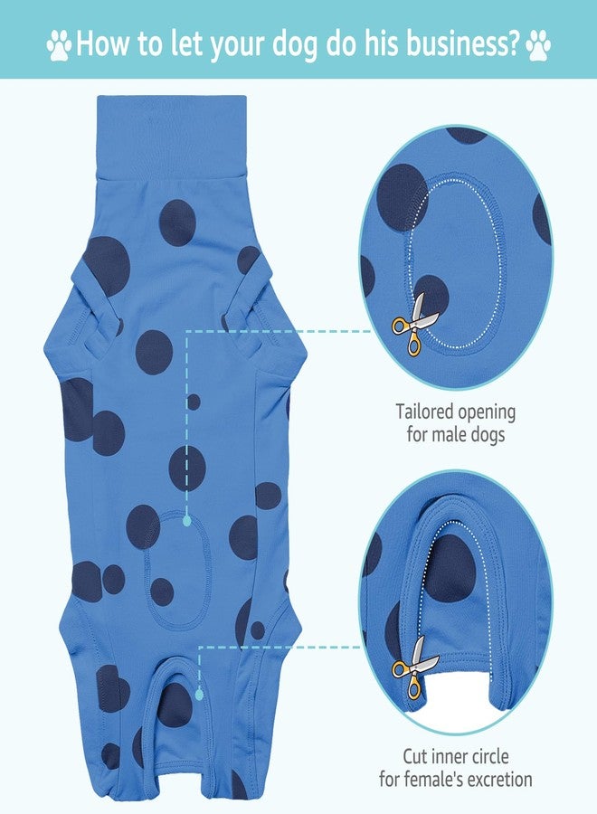 comwish Small Dog Surgery Suit Female Spay,Professional Soft Post-Operative Dog Recovery Suit Male Neuter with Pee Hole,Comfortable Anti-Lick Alternative to Cone,Unisex Pet Surgical Vest for Wound Care(Blue) - Image 4