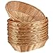 SINJEUN 20 Pack Wicker Bread Basket, Handwoven Oval Plastic Basket, Woven Tabletop Fruit Vegetables Food Serving Basket - Image 2