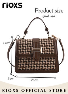 RIOXS Women's Fashion Tote Shoulder Bag Lightweight Crossbody Bag Small Trendy Design Retro Bucket Bag  - Image 5