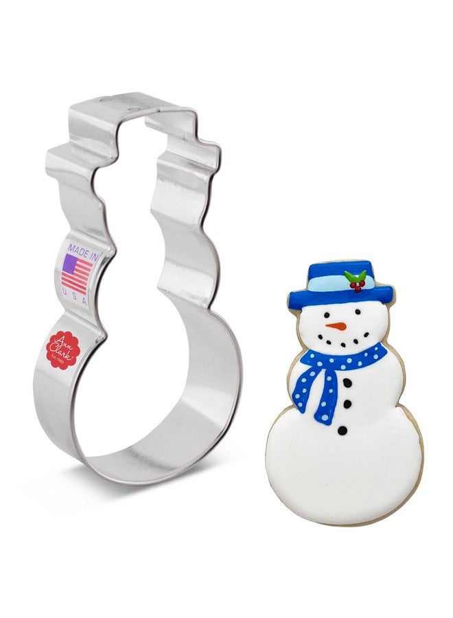 Ann Clark Cookie Cutters Snowman with Hat Cookie Cutter, 4" Made in USA by Ann Clark - Image 1