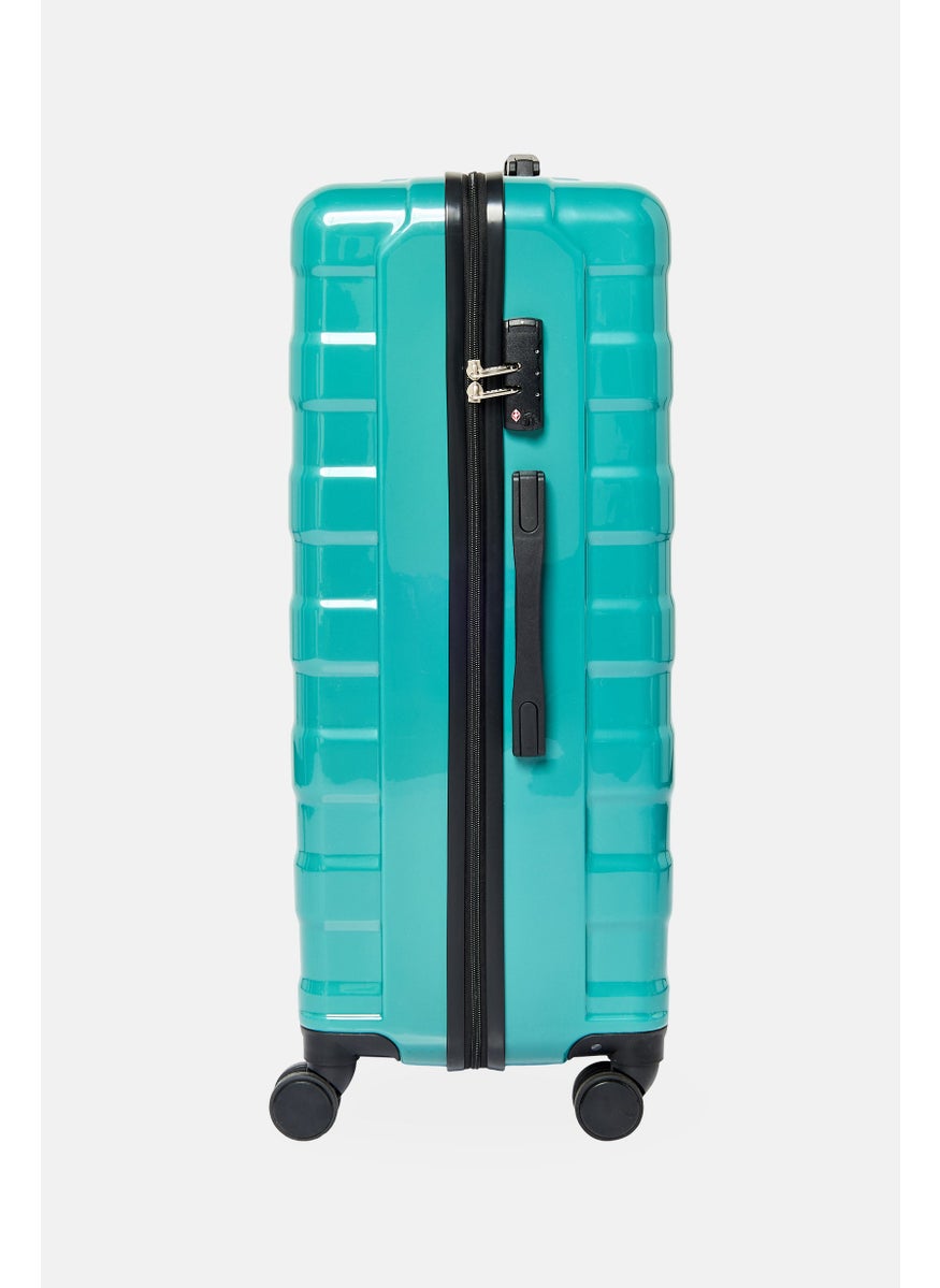 bebe 24-Inch Brand Logo Expandable Check In Spinner Luggage, Teal Green  - Image 5