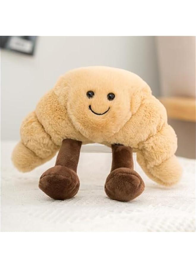 Pretzel Plush Toast Bread Croissant Plush Toy,Cute Croissant Bread Stuffed Animals Pillow,Funny Soft Food Plushies Toy for Gifts for Kids Birthday(9 inches) (Croissant) - Image 2