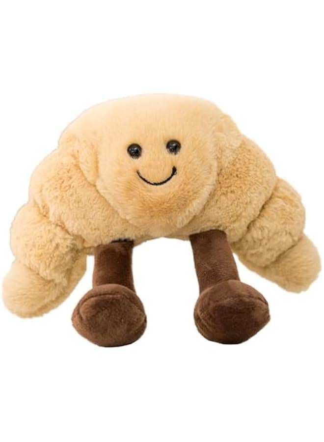 Pretzel Plush Toast Bread Croissant Plush Toy,Cute Croissant Bread Stuffed Animals Pillow,Funny Soft Food Plushies Toy for Gifts for Kids Birthday(9 inches) (Croissant) - Image 1
