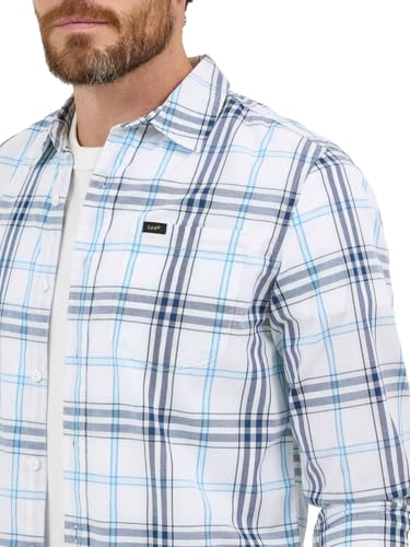 Lee Men's All Purpose Classic Fit Long Sleeve Shirt, Orion Plaid, Large - Image 2