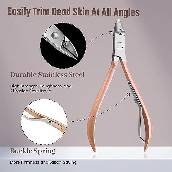 ENCHANTMENT ARAA PAVA Stainless Steel Professional Manicure Set Nail Cutter For Women Nail Scissors Luxury Grooming Kit Manicure Pedicure Kit For Women Nail Acne Remover needle MultiColor 16 IN 1 Manicure Set  - Image 4