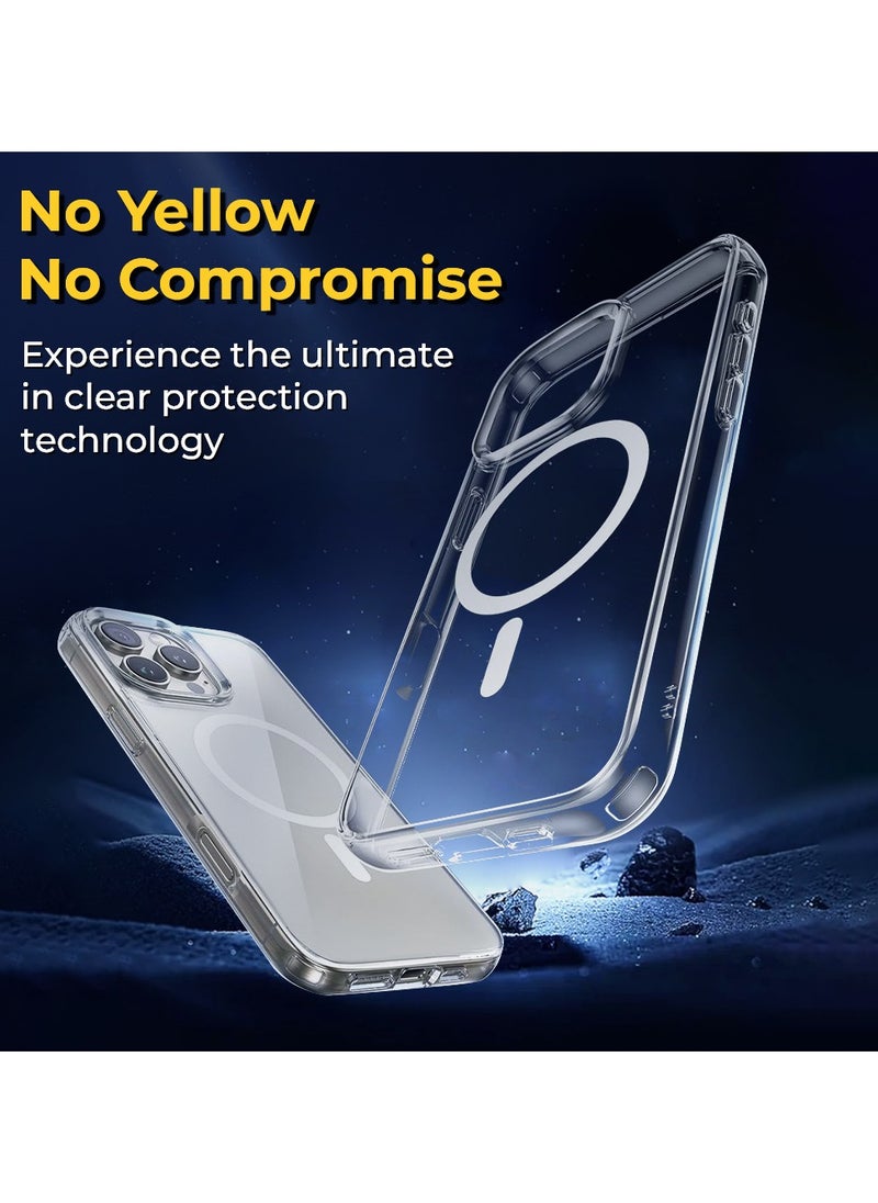 glassology - iPhone 16 Pro Max MagSafe Clear Case with Screen Protector Slim Shockproof Wireless Charging Compatible Anti-Yellowing Protective Bundle - Image 1