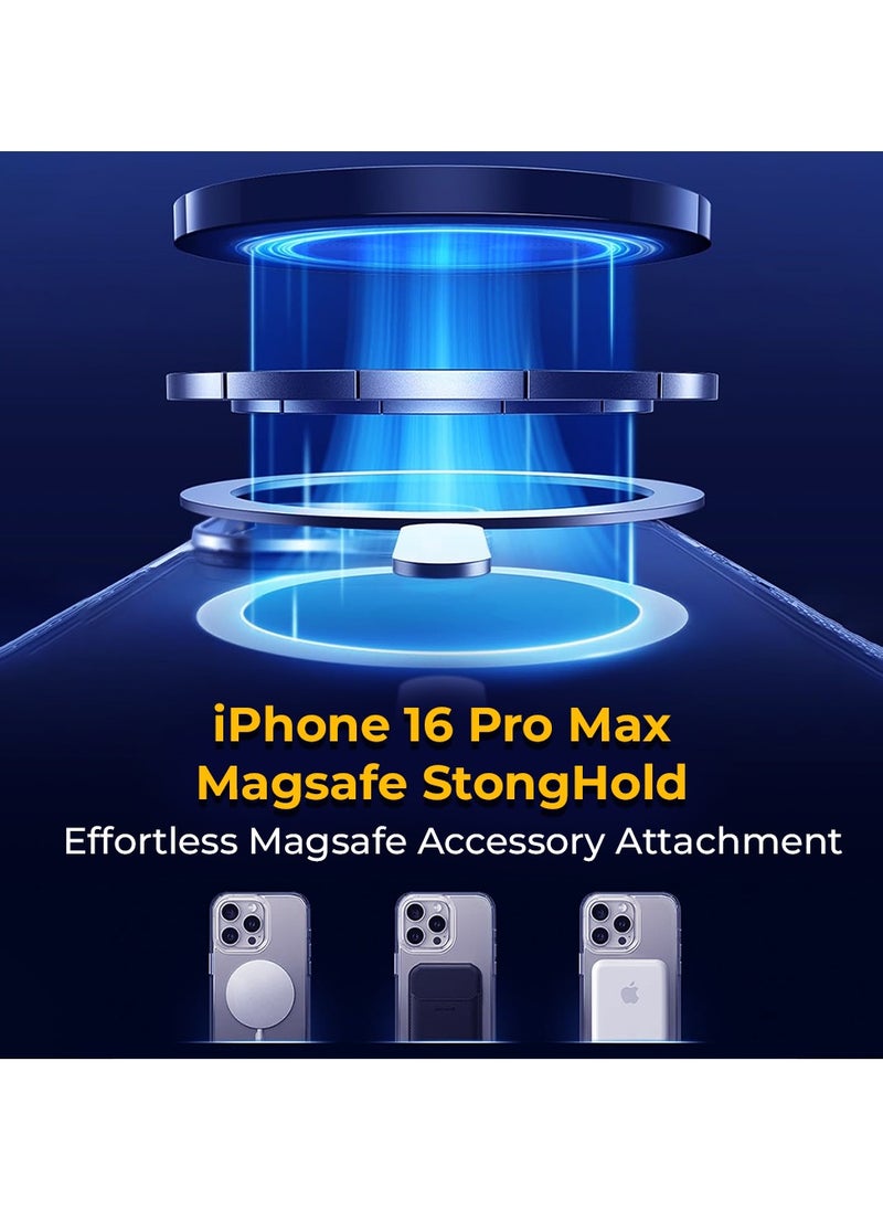glassology - iPhone 16 Pro Max MagSafe Clear Case with Screen Protector Slim Shockproof Wireless Charging Compatible Anti-Yellowing Protective Bundle - Image 1