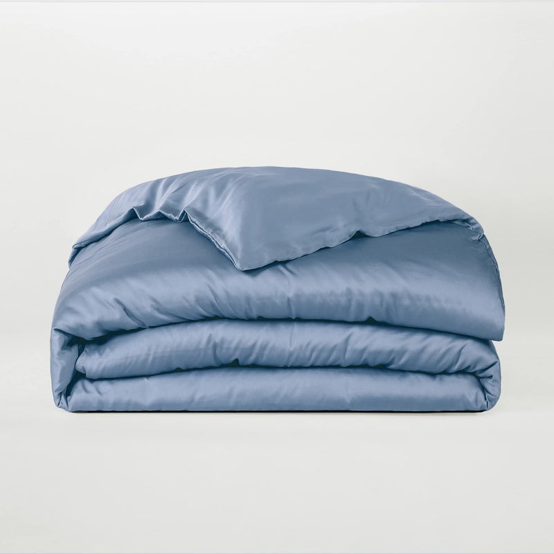 SIJO AiryWeight Tencel Duvet Cover 100 Lyocell Derived from Eucalyptus Buttery Soft Best Cooling Sheets by Architectural Digest Sky KingCal King 106x90
