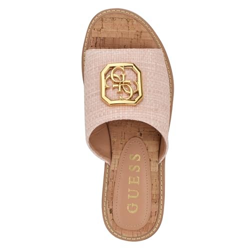 Guess Women's GRAYSIE Flat Sandal, Light Pink 680, 8 - Image 5