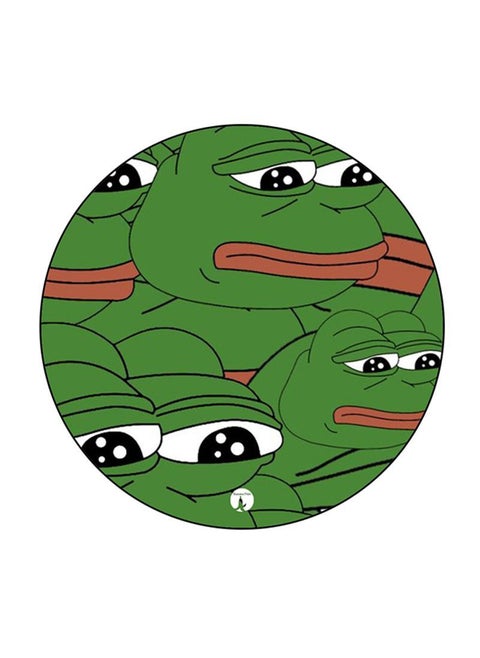 Pepe The Frog Printed Mouse Pad Round  Multicolour