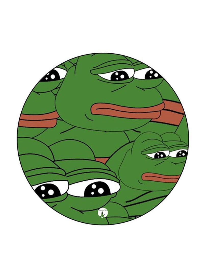 RKN - Pepe The Frog Printed Mouse Pad Round  Multicolour - Image 1