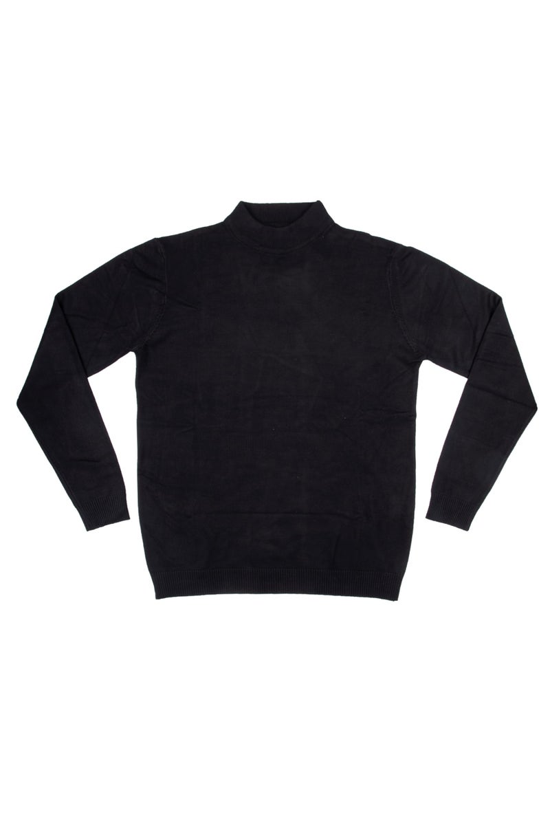 X RAY Mens Mock Neck Sweater, Soft Slim Fit Pullover Top, Basic Mock Neck Sweater for Men, Black, X-Large - Image 3