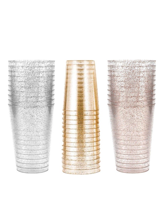 10oz Rose Phnom Penh Disposable Plastic Cup Rose Gold Party Phnom Penh Cup Drinking Utensil Cup-Color:Rose Gold Powder-Capacity:10oz  - Image 4