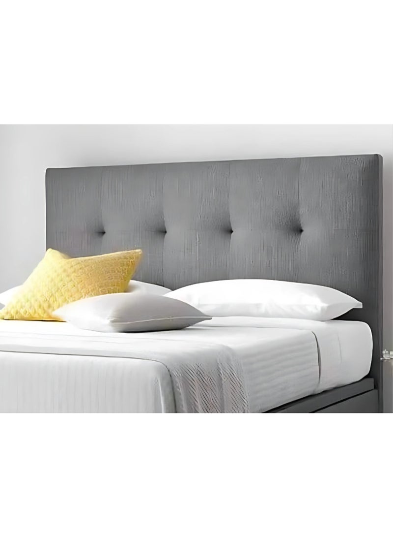 Platinum|KING Bed, Chanel Fabric, Size 200*200*125 cm Silver Color, From Modern Suite - Image 2
