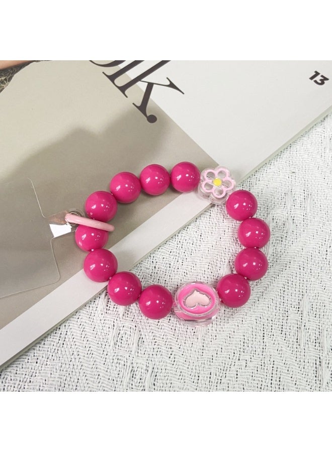 NIBEMINENT Phone Charm/ Chain Strap for Women Girls,Colored Heart Cell Phone Case Lanyard Wrist Strap
