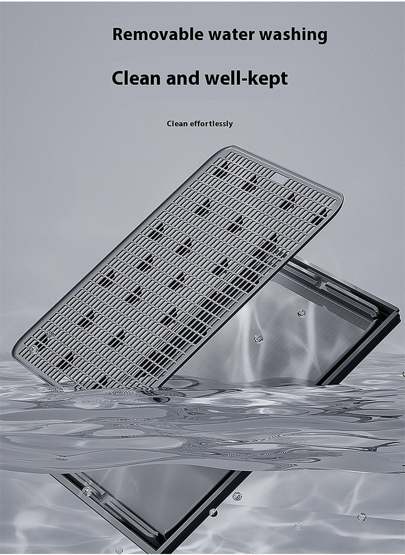 Kidle Creative Stainless Steel Pet Cat Litter Box Large Capacity Metal Cat Litter Tray With High Wall 50*35*15cm  - Image 5