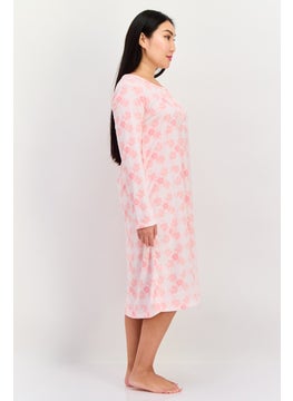 Carole Hochman Women Allover Print Full Sleeves Sleepwear Dress, Pink  - Image 2