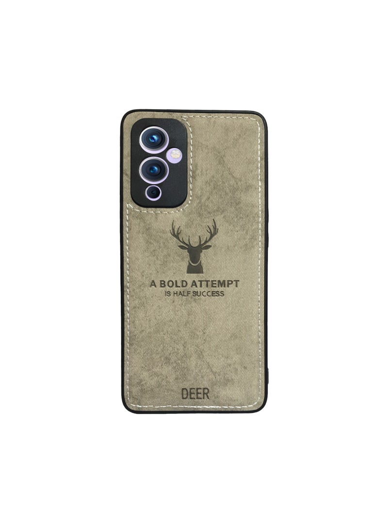 ELMO3EZZ oneplus 9 Digital Luxury Soft Texture Patterned TPU Cloth Case, Dirt-Resistant, Anti-Shock, Anti-Fingerprint, Full Body Protective For oneplus 9 (Grey) - Image 1