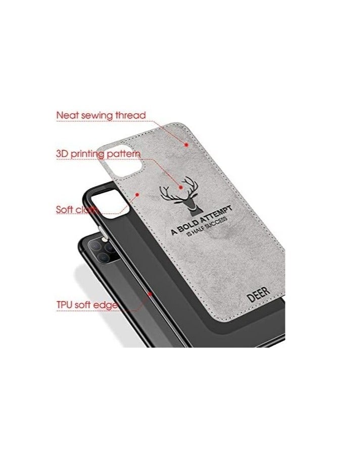 ELMO3EZZ oneplus 9 Digital Luxury Soft Texture Patterned TPU Cloth Case, Dirt-Resistant, Anti-Shock, Anti-Fingerprint, Full Body Protective For oneplus 9 (Grey) - Image 3