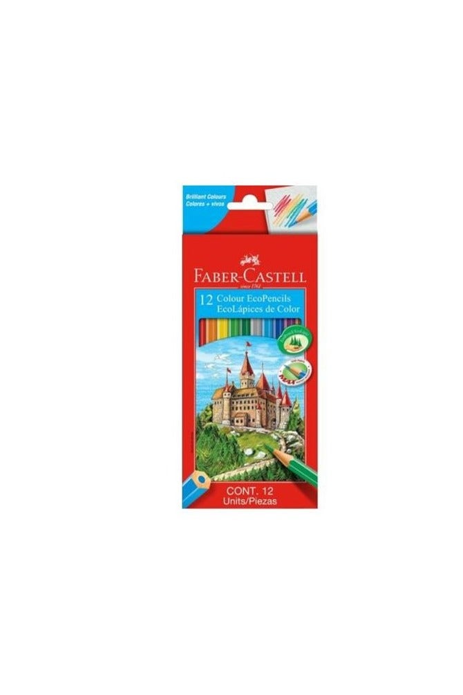 FABER-CASTELL Faber-Castell Colored Pencil Set – 12 Pieces (Wooden Colors) - Image 1