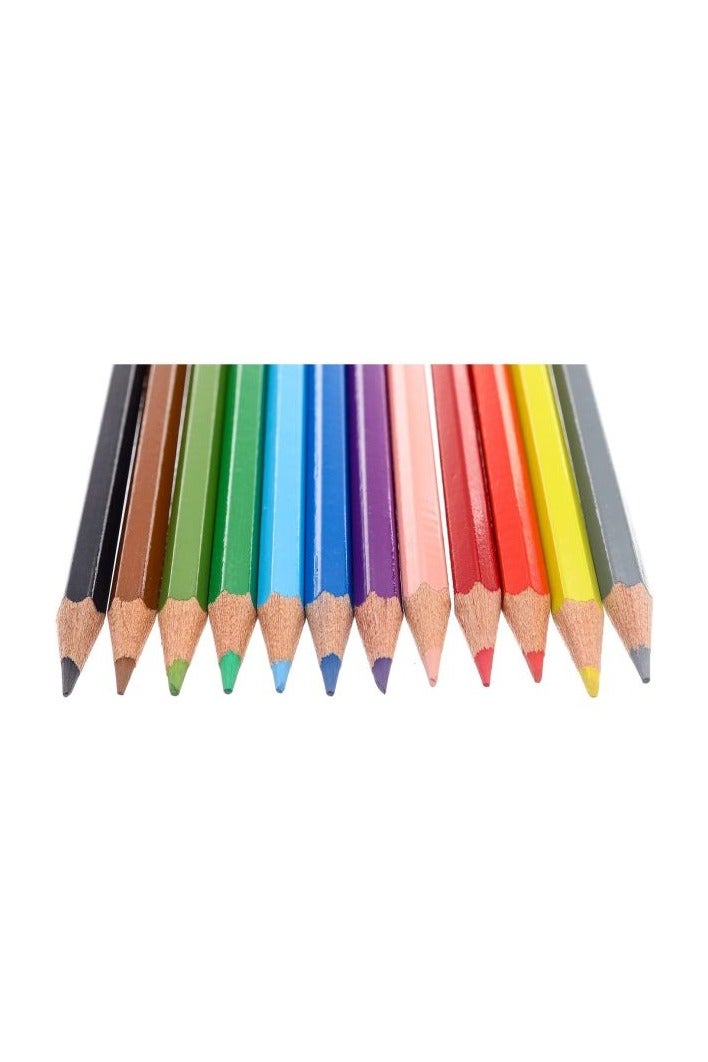 FABER-CASTELL Faber-Castell Colored Pencil Set – 12 Pieces (Wooden Colors) - Image 2