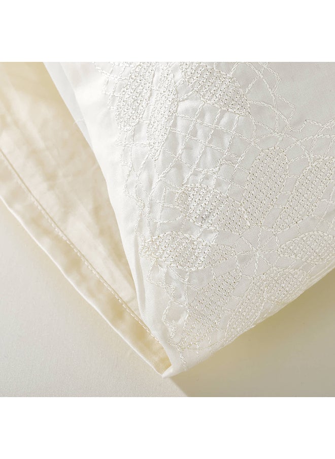 Emily Super King-Sized Flat Sheet, Cream- 274x274 cm