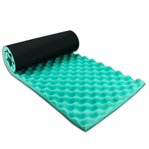 BXI Double Noise Blocker Sound Proof Foam, 39.4 X 13.4 X 1 inch Egg Crate Foam Rubber Sound Deadening Material, Sound Dampening Acoustic Panels for HVAC, Pipe, Machine, Window, Wall, Door - Image 1
