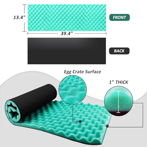 BXI Double Noise Blocker Sound Proof Foam, 39.4 X 13.4 X 1 inch Egg Crate Foam Rubber Sound Deadening Material, Sound Dampening Acoustic Panels for HVAC, Pipe, Machine, Window, Wall, Door - Image 2