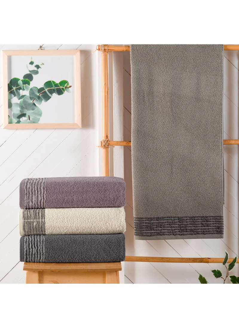 شيفر Line Dobby Towel 50X90 Cm-Grey