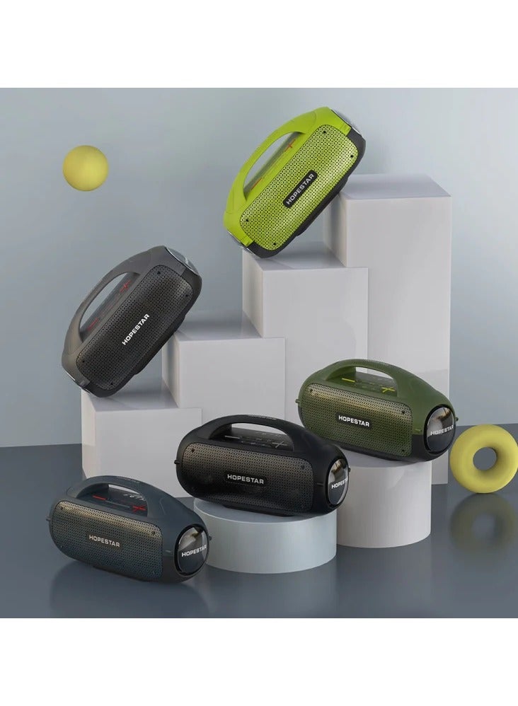 HOPESTAR A50 80W Highs Powers Stereo Outdoor Bass Portable Sound Column Subwoofer Microphone (Gray) - Image 4