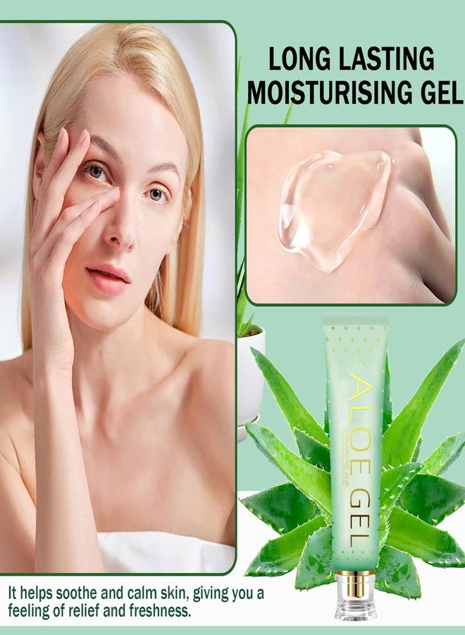 JunKuJK Moisturizing Gel for Face & Body,Non-sticky Gel After Sun Aloe Lotion Skin Care,Fast Absorbing Long Lasting Refreshing Hydrating Face Moisturizer for All Skin Types 09 - Image 2