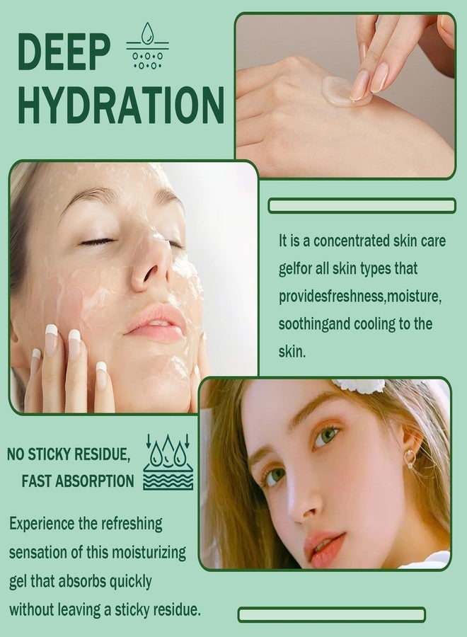 JunKuJK Moisturizing Gel for Face & Body,Non-sticky Gel After Sun Aloe Lotion Skin Care,Fast Absorbing Long Lasting Refreshing Hydrating Face Moisturizer for All Skin Types 09 - Image 5