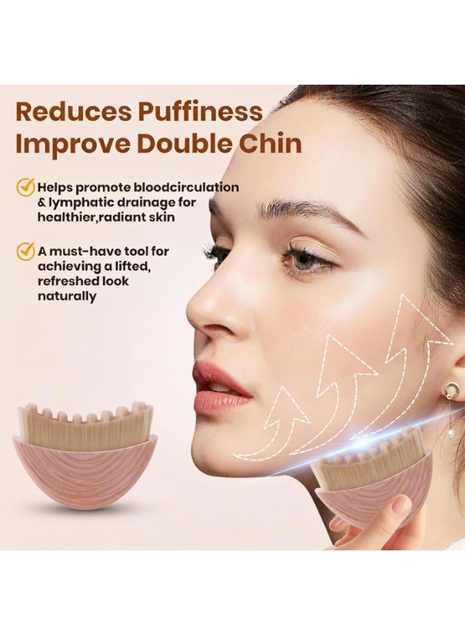 ATRJSZ 2Pack Lymphatic Contour Face Brush, Lymphatic Drainage Brush, Dry Brushing Face Brush, Lymphatic Drainage Massager for Face, Designed for The Face Gentle Enough for Daily Use - Image 2