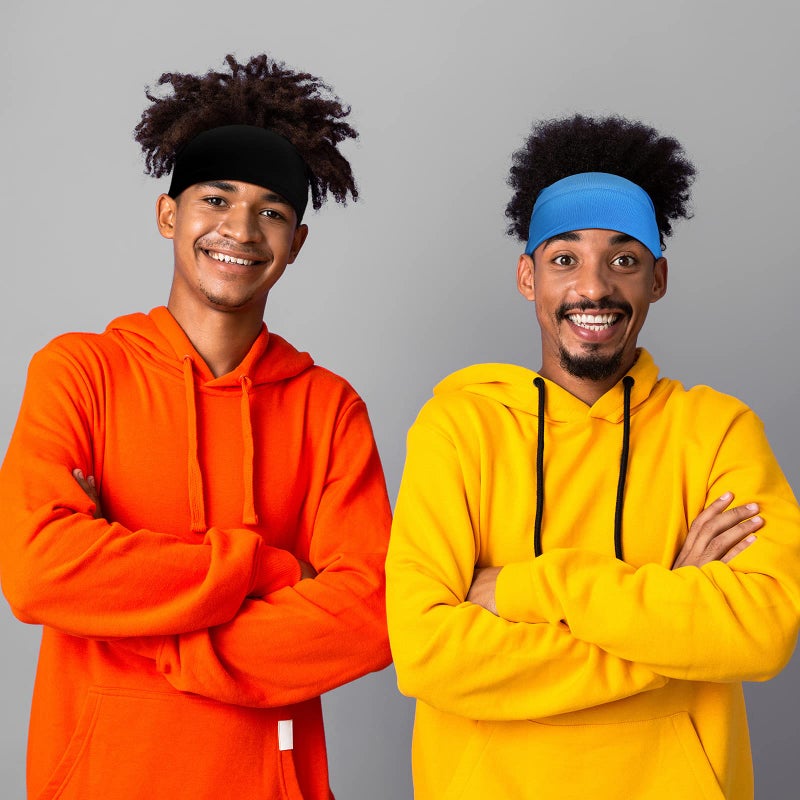 SATINIOR 6 Pieces Dreadlock Bands Sleep Shower Cap for Men Unisex Spandex Long Head Tube Headband Dread Lock Hair Accessories Wraps for Men Women Hair Accessories, 6 Colors(Vivid Color) - Image 5