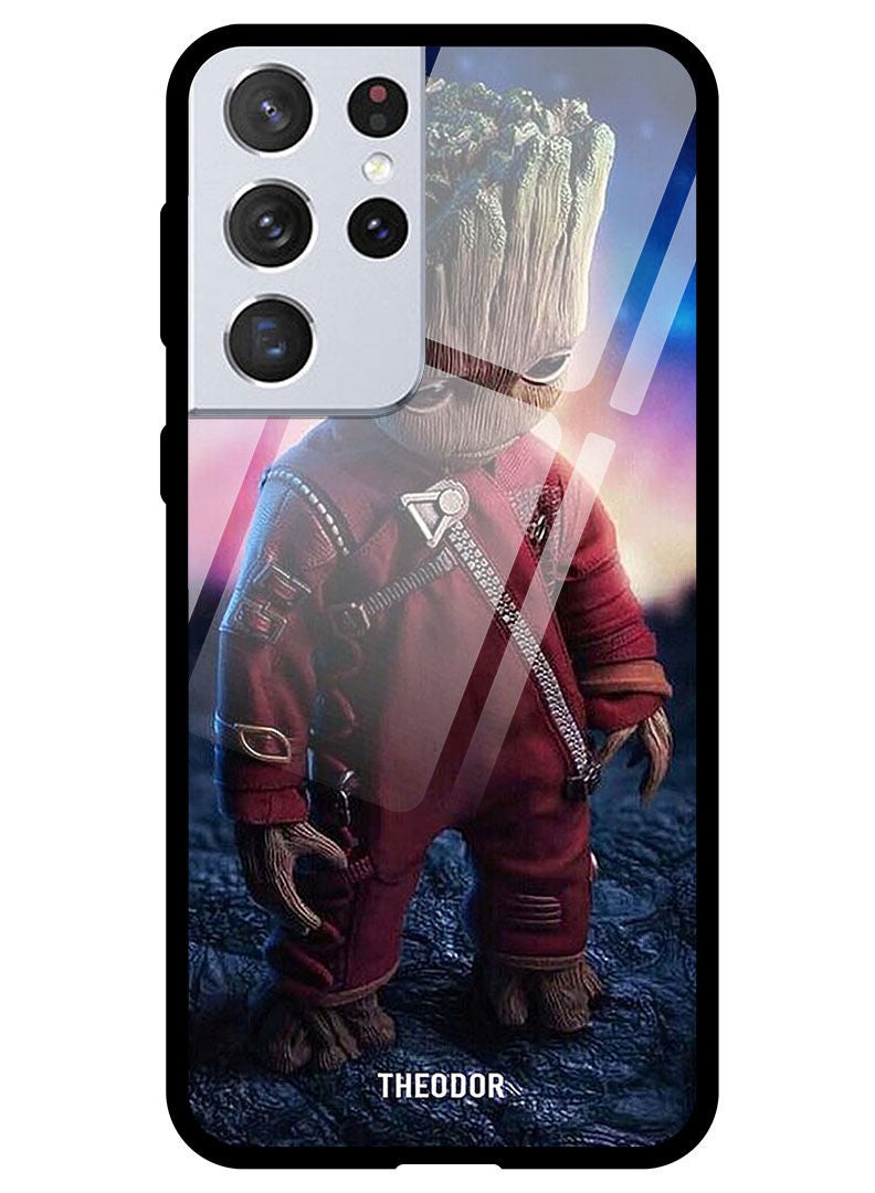 Theodor Protective Tempered Glass Case Cover Samsung Galaxy S21 ULTRA Sad Groot - Image 1
