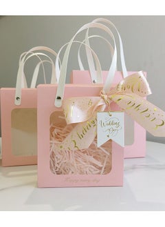 Generic Ramadan Gift Bag Birthday Gift Bag Gift Box 18*8.8*21cm Pink Color  - Image 3