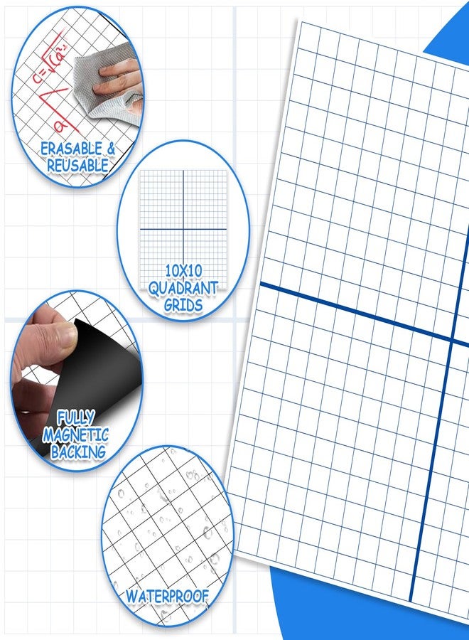 LUHEAGU Magnetic Dry Erase Grid, 26"x26" - Reusable XY Coordinate Graph Board for Math Graphing, Classroom & Homeschool Learning, Write-On & Wipe-Off, Ideal for Students & Educators - Image 3