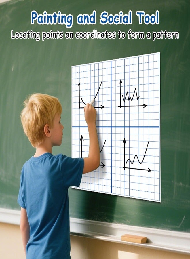LUHEAGU Magnetic Dry Erase Grid, 26"x26" - Reusable XY Coordinate Graph Board for Math Graphing, Classroom & Homeschool Learning, Write-On & Wipe-Off, Ideal for Students & Educators - Image 5
