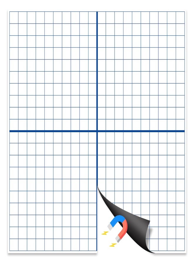 LUHEAGU Magnetic Dry Erase Grid, 26"x26" - Reusable XY Coordinate Graph Board for Math Graphing, Classroom & Homeschool Learning, Write-On & Wipe-Off, Ideal for Students & Educators - Image 1