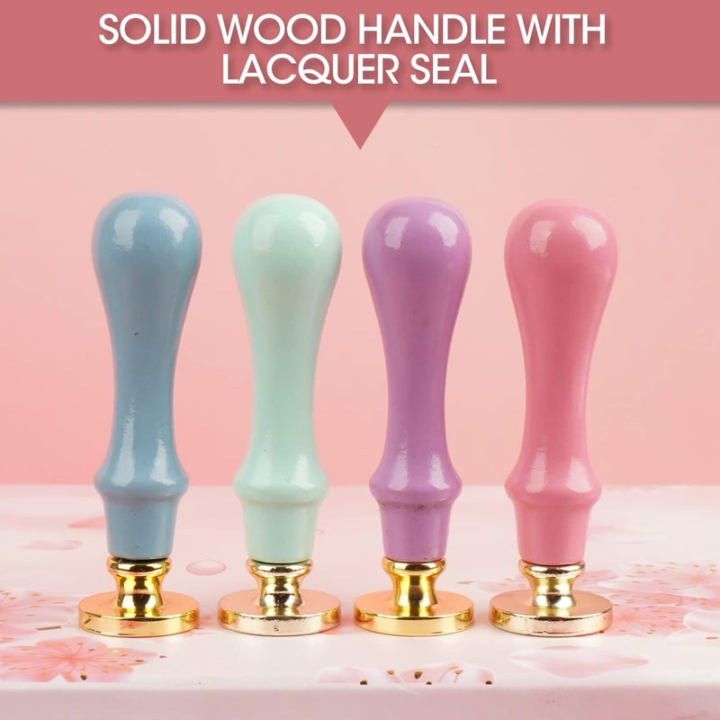 KASTWAVE Wax Seal Kit With Beads, Stamp, Warmer, Metallic Pen, Gift Box - Birthday Gift And Decoration For Girls, Purple - Image 4