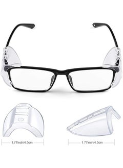 Generic 4 Pairs Safety Eye Glasses Side Shields, Slip On Clear Side Shield for Safety Glasses- Fits Small to Medium Eyeglasses  - Image 5