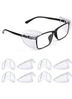 Generic 4 Pairs Safety Eye Glasses Side Shields, Slip On Clear Side Shield for Safety Glasses- Fits Small to Medium Eyeglasses  - Image 1