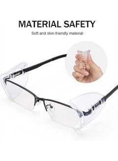 Generic 4 Pairs Safety Eye Glasses Side Shields, Slip On Clear Side Shield for Safety Glasses- Fits Small to Medium Eyeglasses  - Image 3