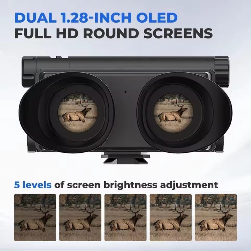 4k Night Vision Goggles, Head Mounted Night Vision Binoculars for Adults, Helmet-mountable Hd Infrared Goggles with 8X Zoom & Manual Focus, 2g Memory Card - Image 5