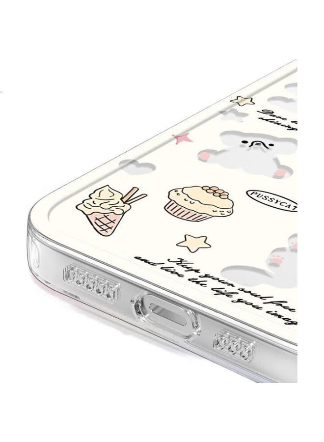 Xp Compatible With Apple 16 Phone Case, Full Lens Protection, Iphone 16 Transparent Soft Shell, Heat Dissipation Silicone, Cartoon Cute Girls' Style, Shockproof, High-End Feel - Bow Tie Puppy - Image 2
