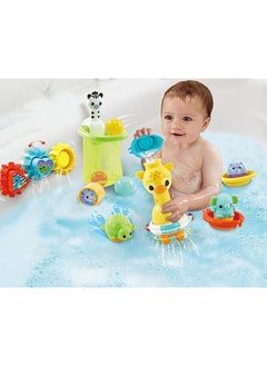 vtech 6-In-1 Bath Set, Bathtub Toy With 10+ Accessories Including Stacking And Linking Boats  - Image 2