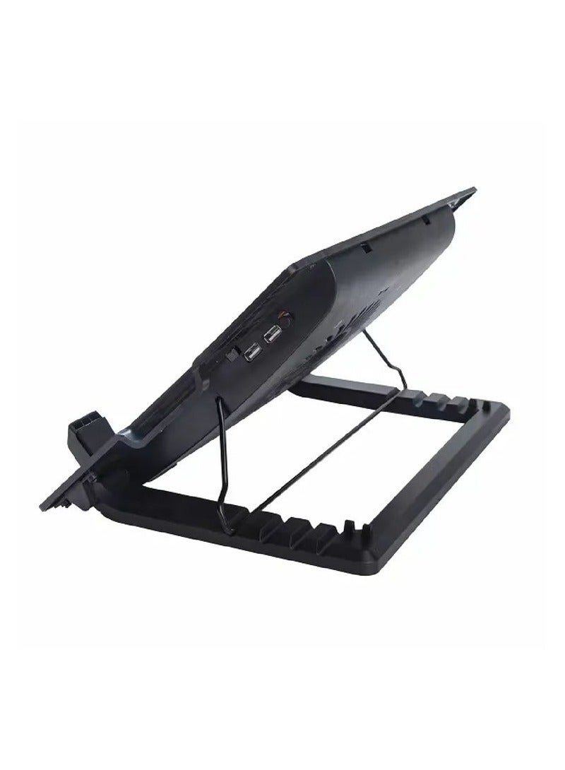 إسكدنيا قاعدة تبريد للكمبيوتر المحمول قابلة للتعديل الارتفاع مع وسادة تبريد للكمبيوتر المحمول مزودة بمروحة تبريد كبيرة للكمبيوتر المحمول - Image 3